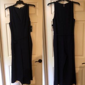 Ralph Lauren Navy V-Neck Wide Leg Romper - NWT
